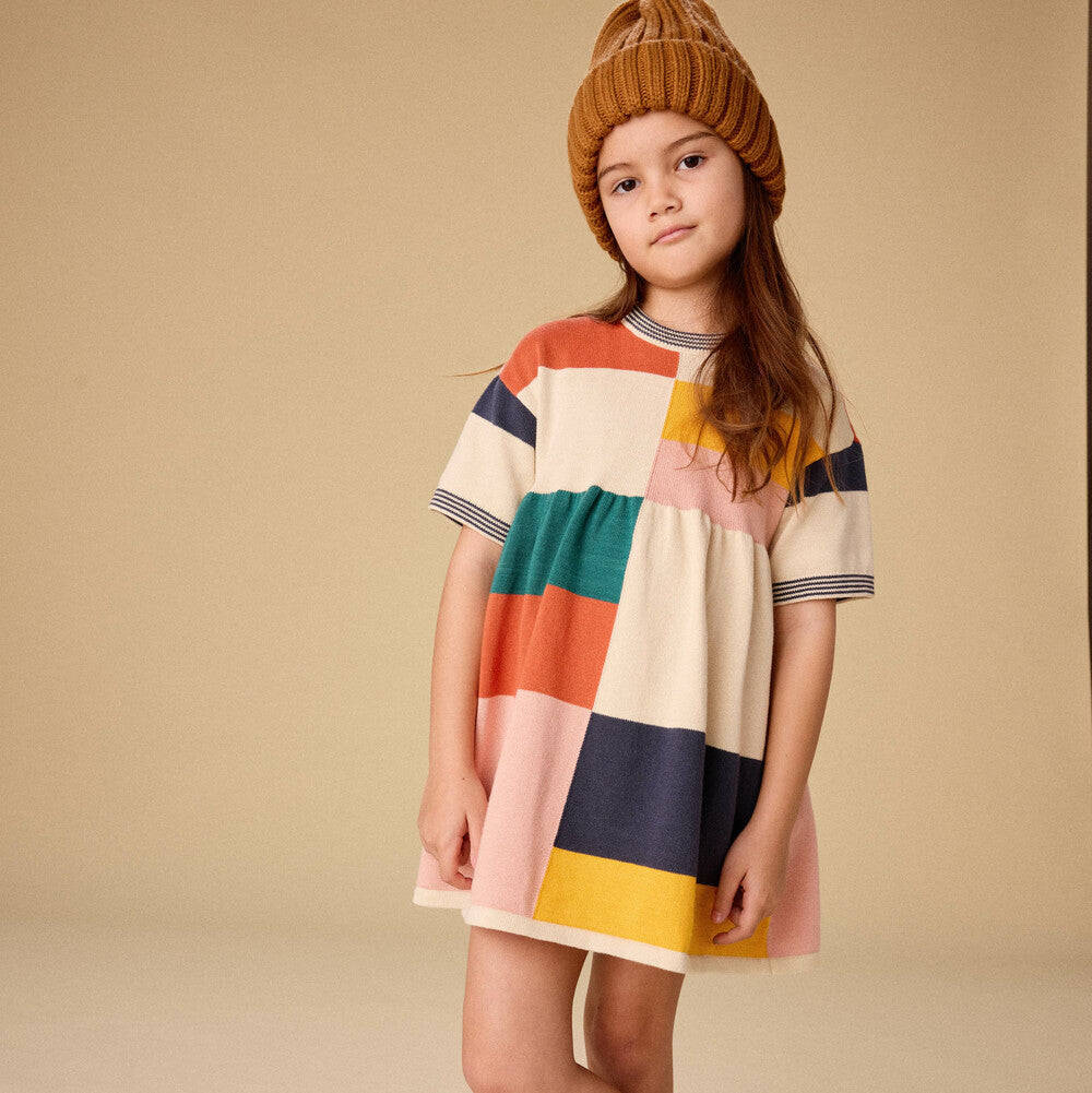 Tea Colorblock Sweater Dress