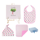 Geranium Block Print Baby Gift Set