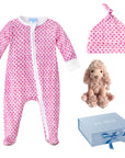 Pink Sailor Hearts Baby Gift Set