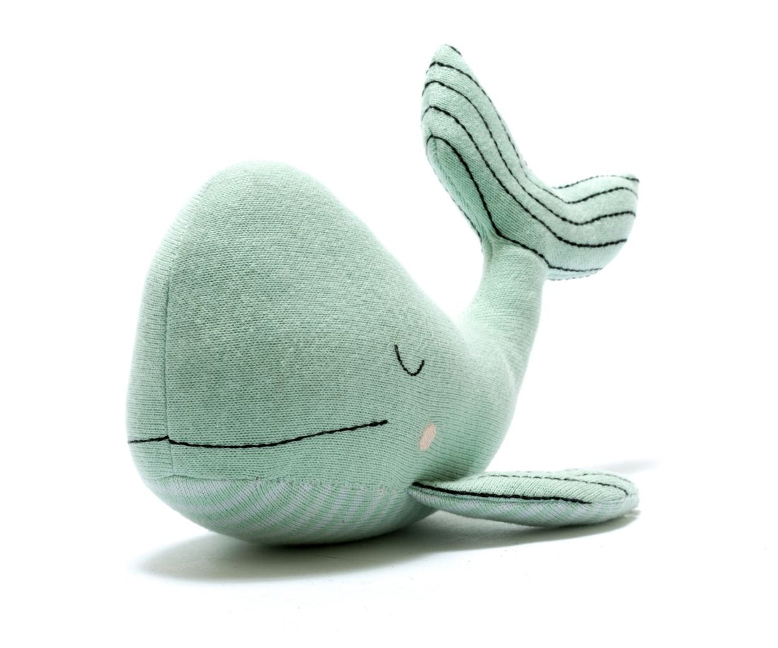 Knitted Whale Baby Toy