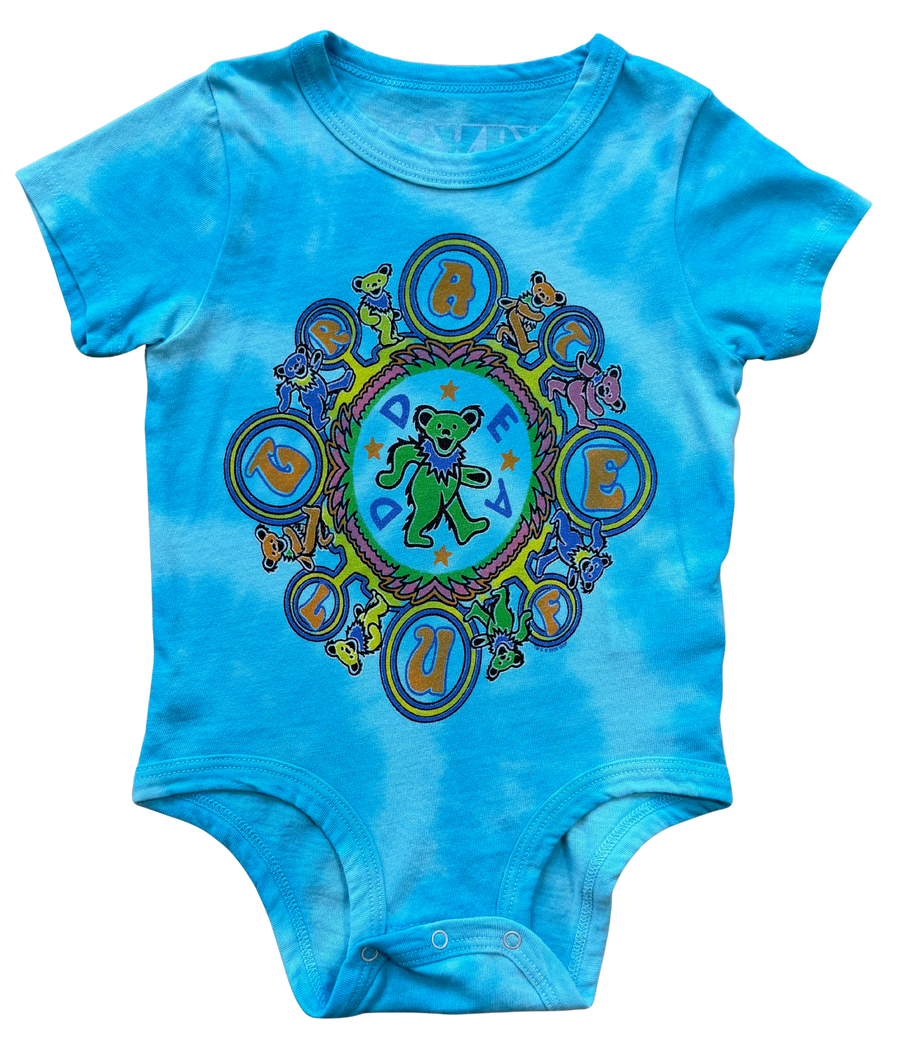 Grateful Dead Kaleidescope Bears Tie Dye Onesie
