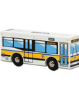 Boston MBTA Wooden Toy Bus - Runs on Wooden Train Tracks