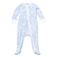 Joy Street Kids Houston print zip onesie, blue