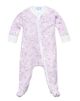 Joy Street Kids Houston print zip onesie, pink