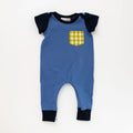 Thimble Zipper Romper in Summer Cornflower
