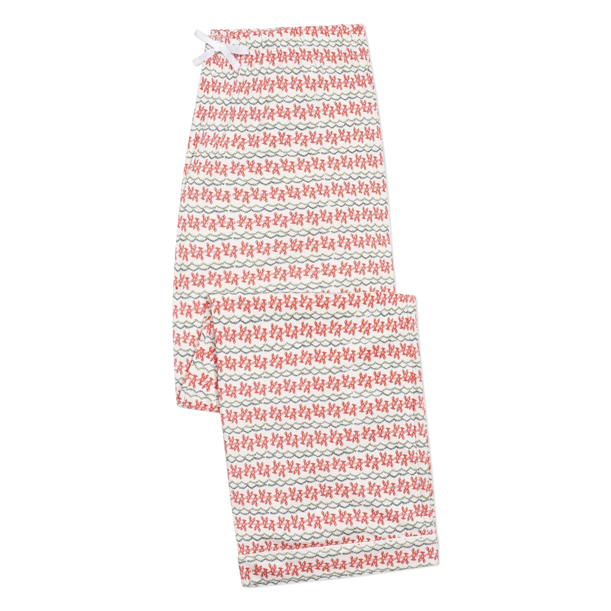 Christmas Lobster Women's Button Front Long Pajama Set