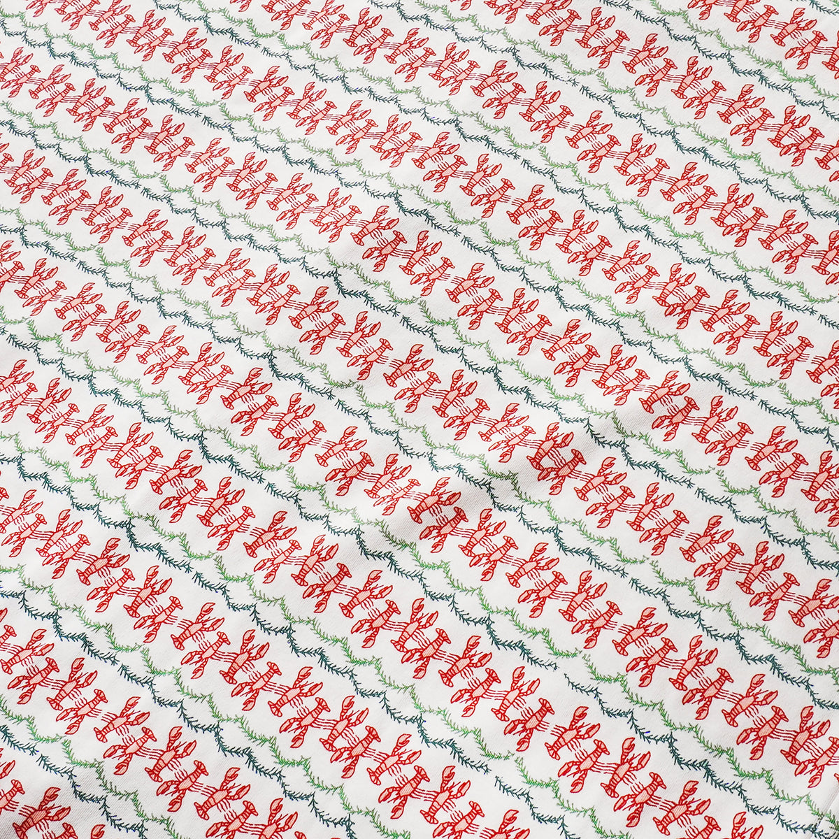Christmas Lobster Women's Button Front Long Pajama Set