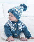 Fairisle Slate Cardigan Sweater for Baby & Toddler