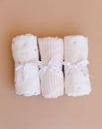 Muslin Swaddle Pink Bow Baby Shower Girl Organic Cotton Gift: Pink