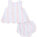 Angel Dear Tulip Stripe - Scallop Back Top with Bloomer