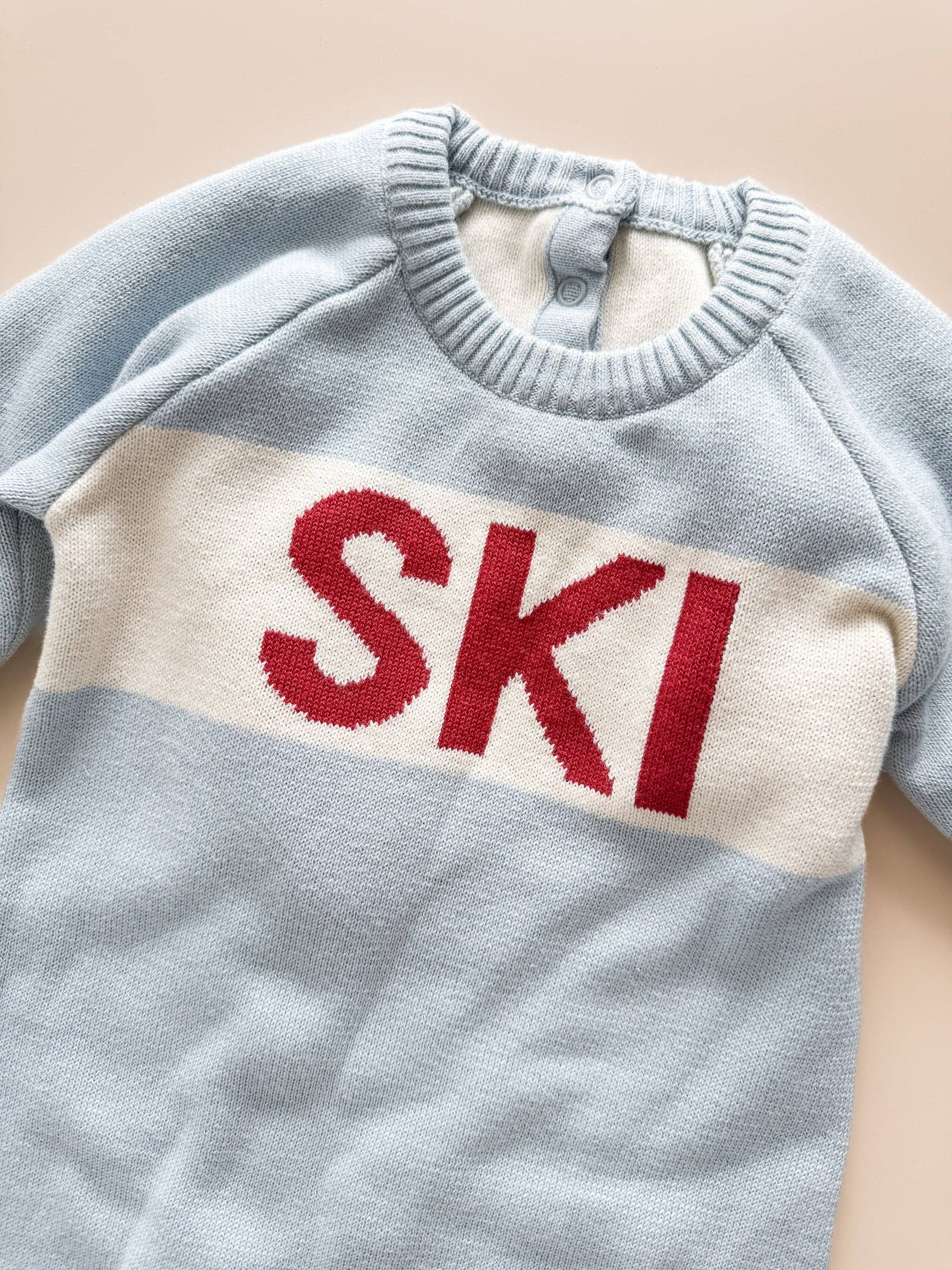 Sweater Knit Romper Ski
