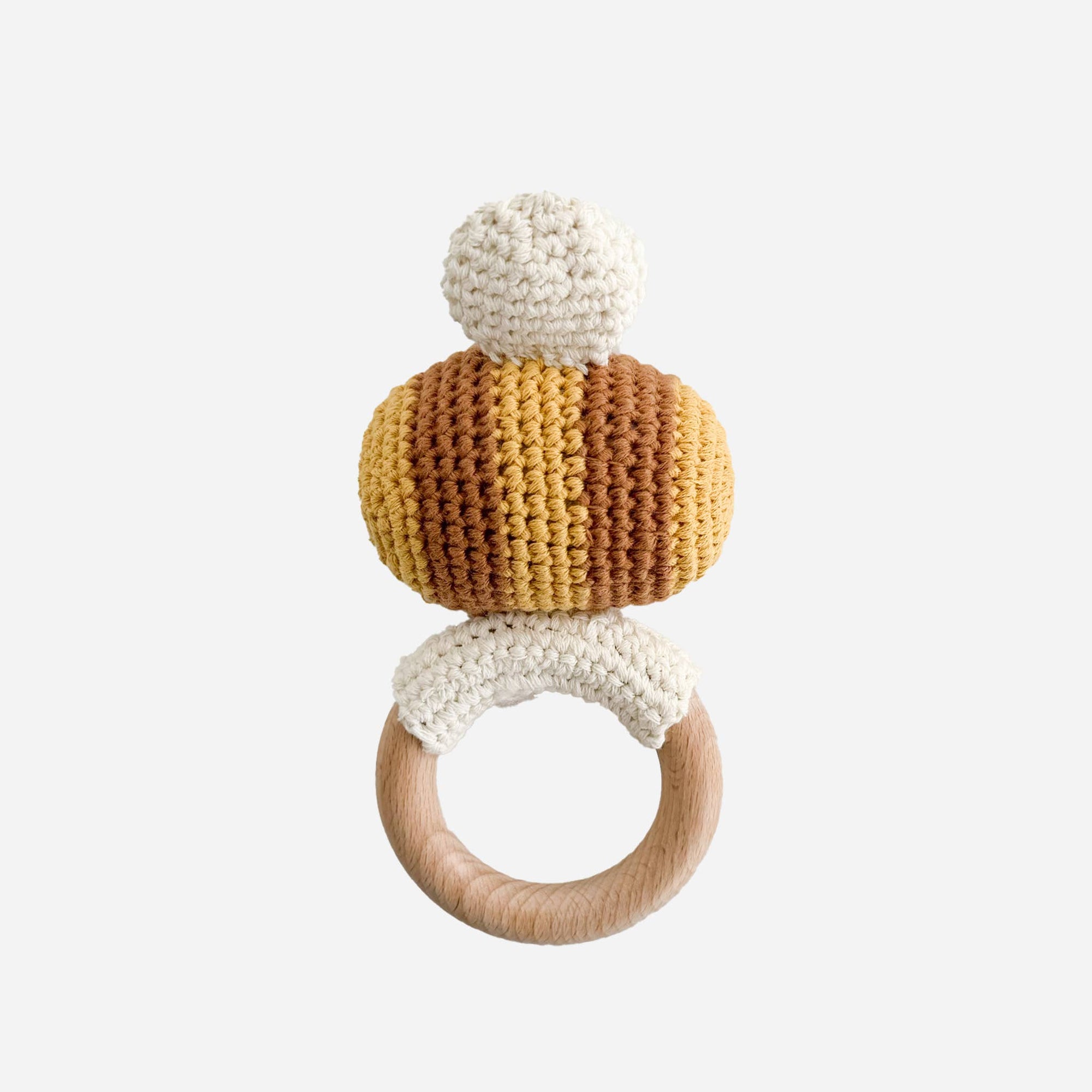 Teether Bee Cotton Crochet Rattle Spring Summer Baby Toy: In Stock