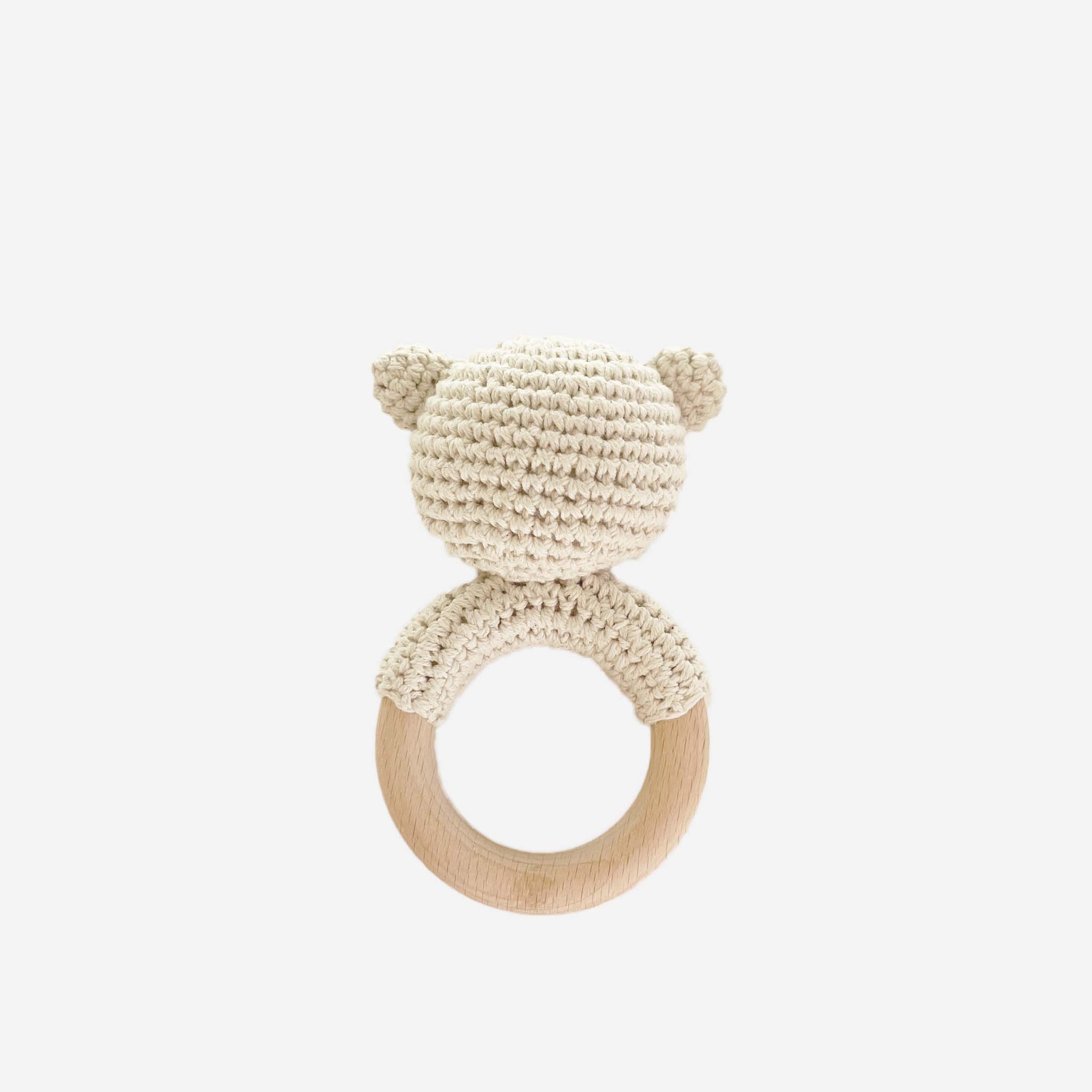 Teether Bear Cotton Rattle Baby Newborn Gift Toy