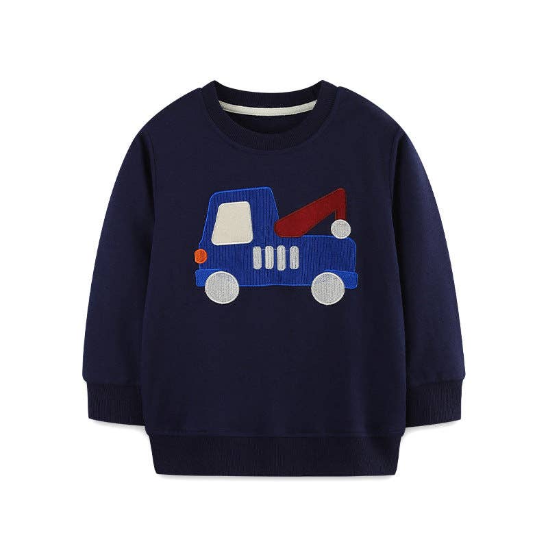 Trendy Cartoon Print Long Sleeve Hoodie for Boys