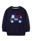 Trendy Cartoon Print Long Sleeve Hoodie for Boys