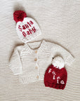 Santa Baby Hand Knit Beanie Baby Snow Hat