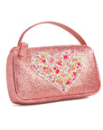 Little Girls Glitter Sparkle Purse with Heart : Vintage Rose