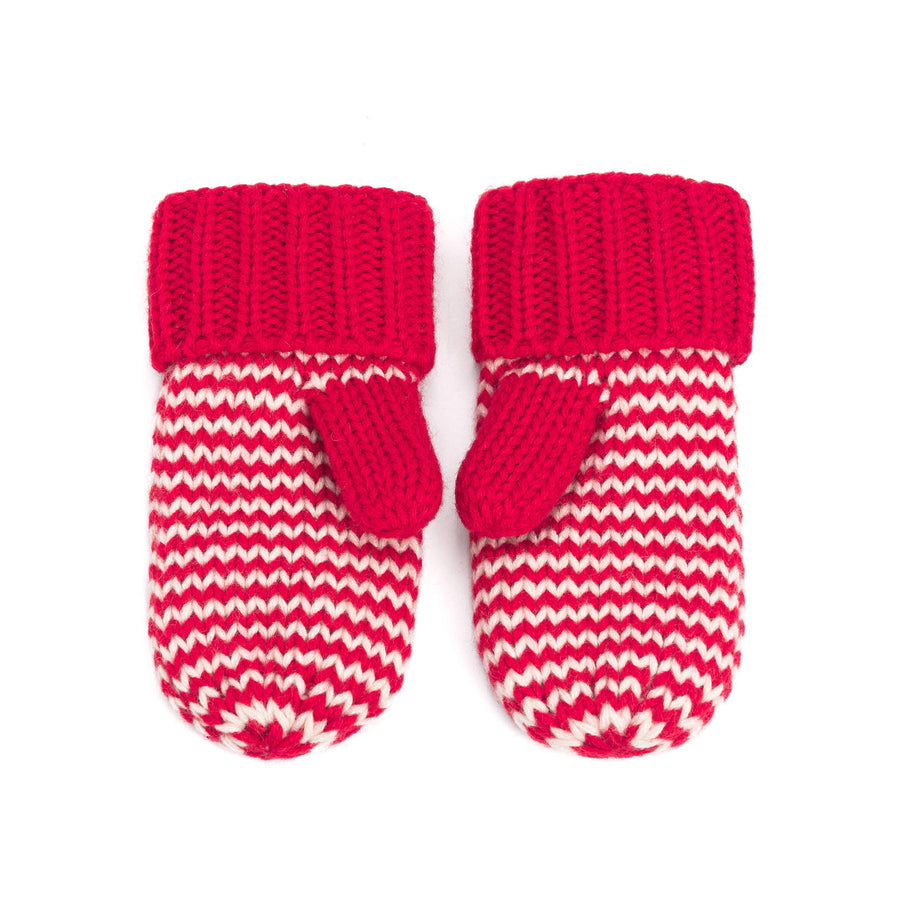 Classic Knit Winter Mittens for Kids