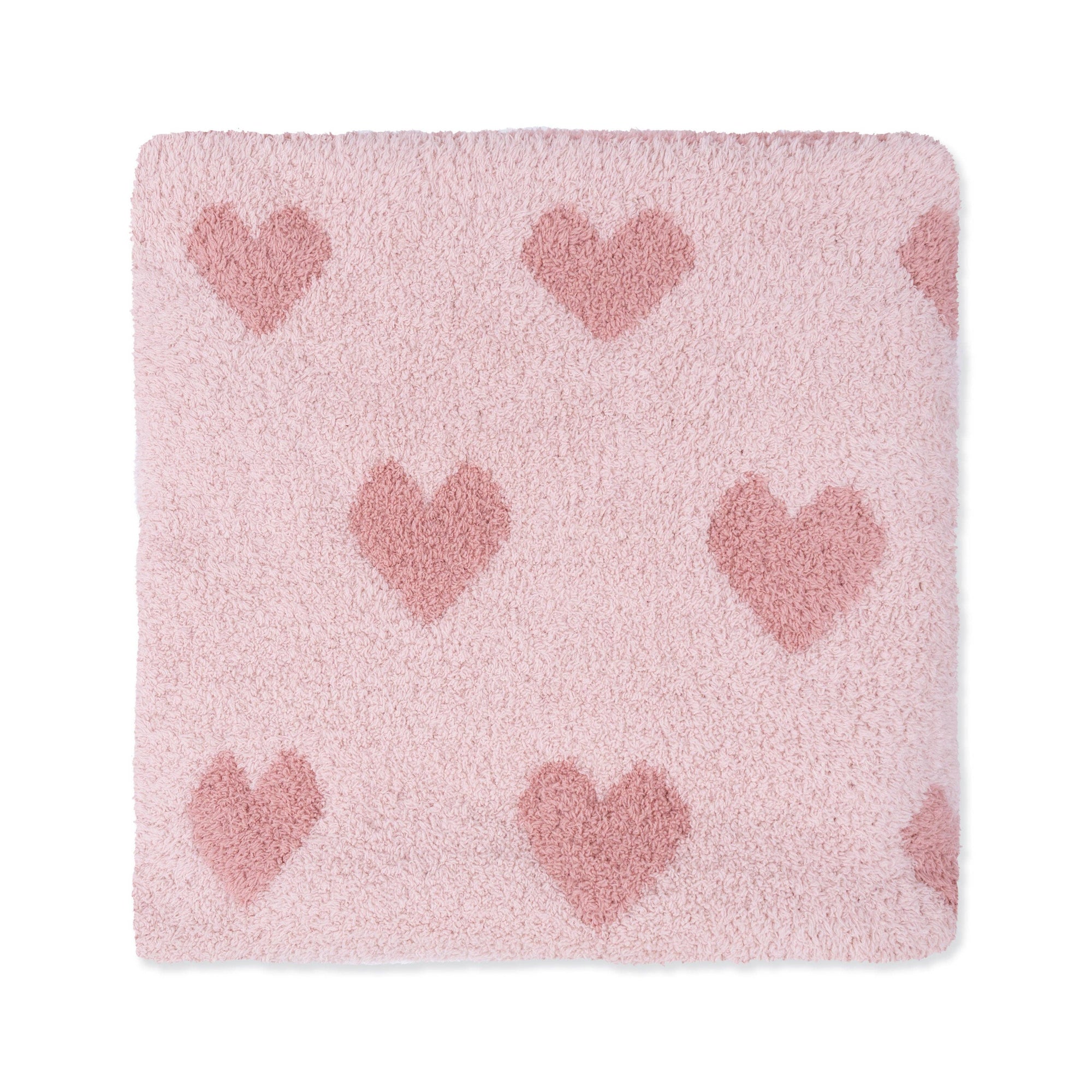 Chenille - Blush and Rose Heart Blanket
