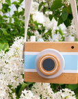 Vintage Camera Music Box - Blue