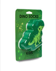 3D Packaged Crew Socks - Kids - Dinosaur - "Rawr" - Green