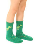 3D Packaged Crew Socks - Kids - Dinosaur - "Rawr" - Green