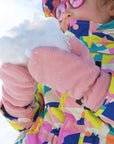 Dusty Pink | Fleece Mittens: S (3-9 Months) Thumbless / Fleece