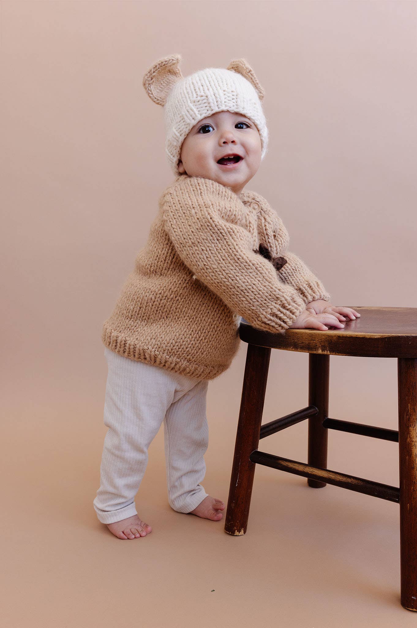 Dog Pullover 3D Sweater Baby Kid Fall Winter School: Latte / XS 6-12m