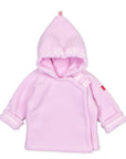 Girls Dot Ribbon Hooded WarmPlus   Fleece Jacket: Light Pink