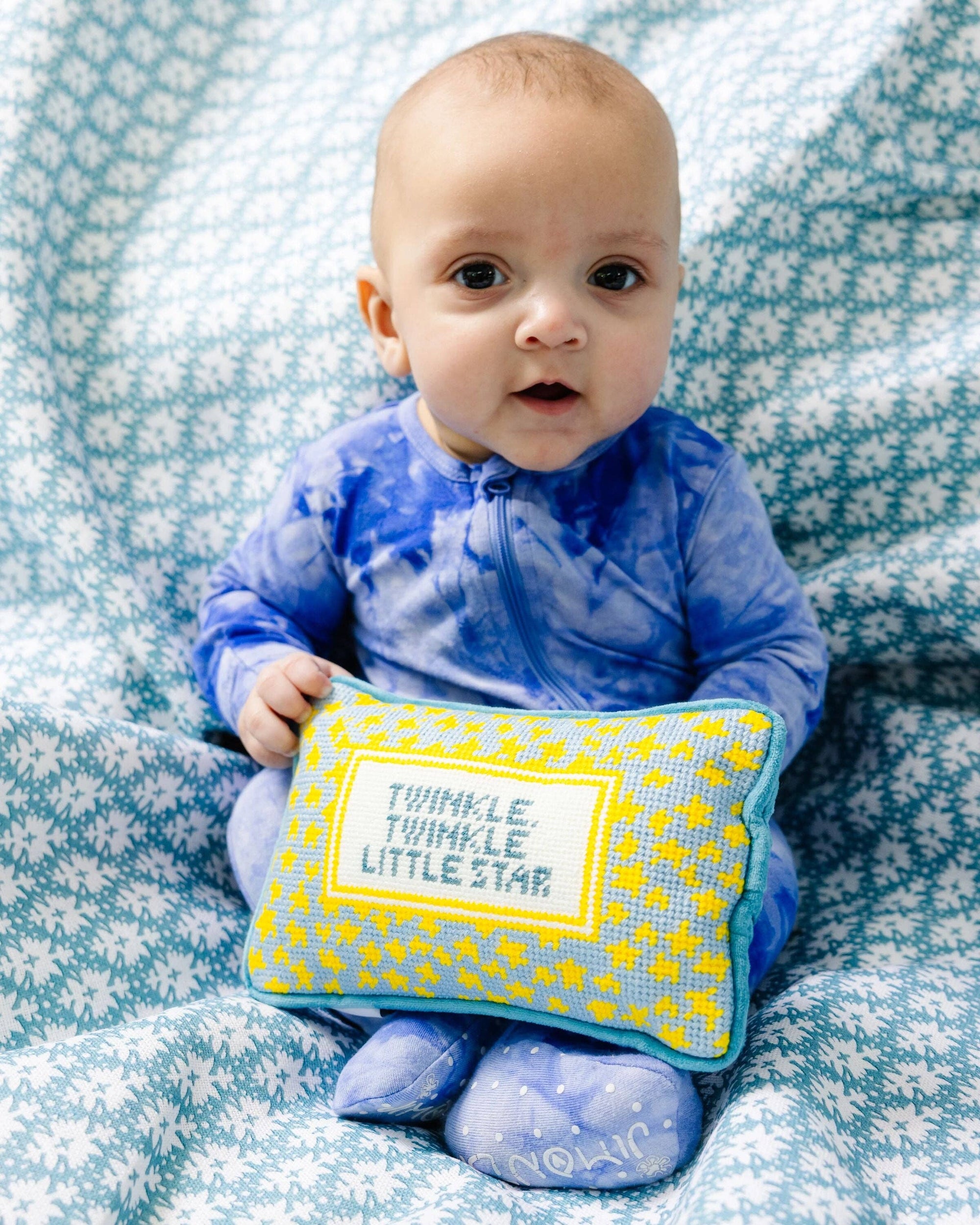 Twinkle Twinkle Mini Needlepoint Pillow
