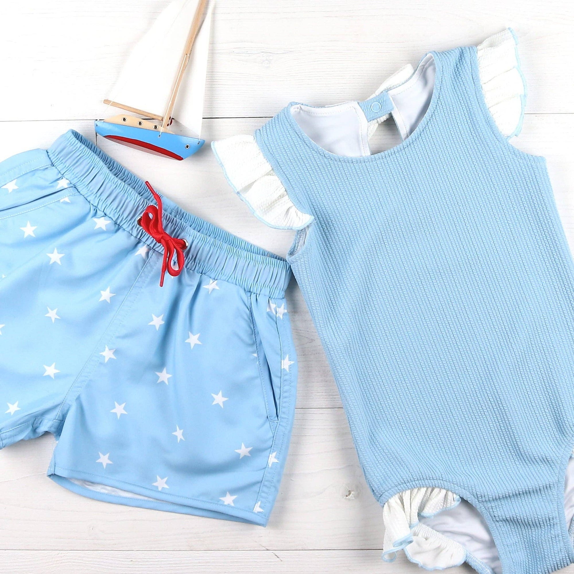Boys Star Print Boardies Swim Shorts