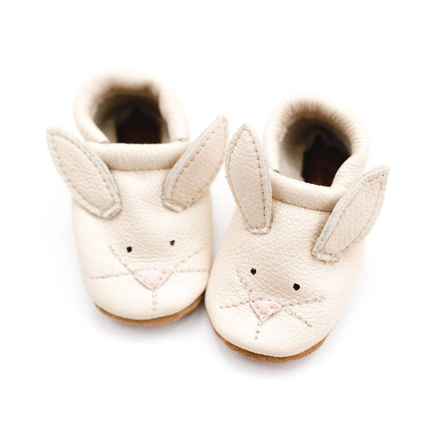 Bunnies Cute Critters Leather Baby Moccasins
