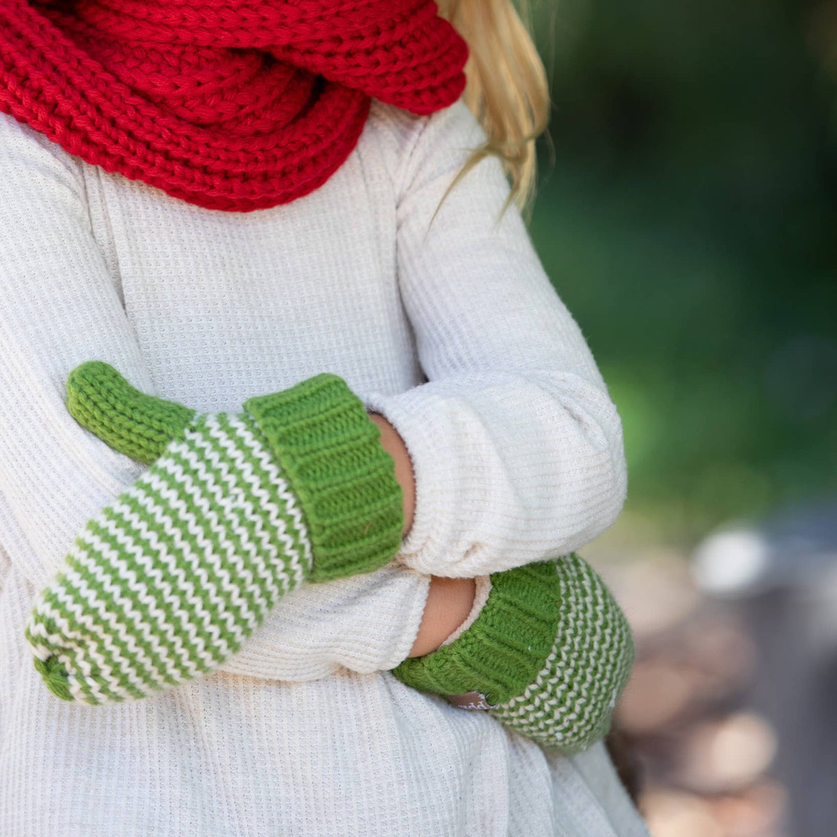 Classic Knit Winter Mittens for Kids