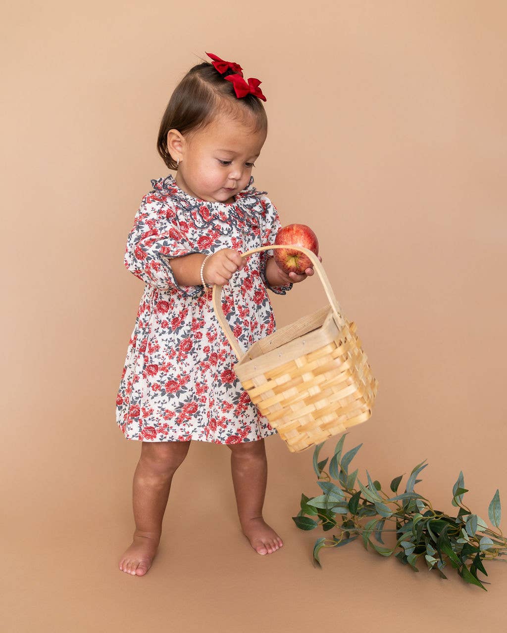 Amour Rose Floral Ruffle Baby Dress &amp; Bloomer