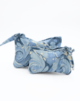 Hand-Marbled Pouches in Ocean Wave, Set of 2