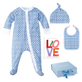 Joy Street Kids Sailor Stripe Heart Baby Gift Set, Blue