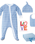 Joy Street Kids Sailor Stripe Heart Baby Gift Set, Blue