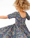 The Short Sleeve Ballet Dress in Hanna Floral