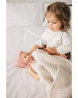 Natural Garter Garter Stitch Knit Baby Blanket