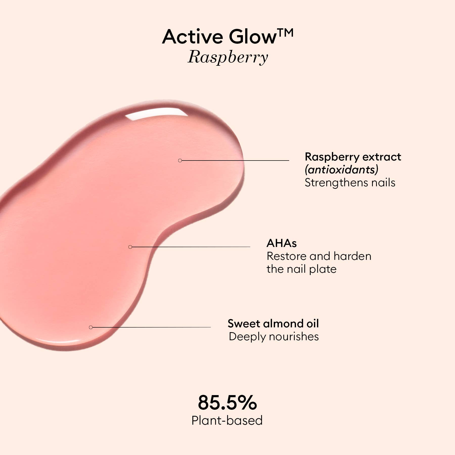 Vernis à Ongles - Active™ Glow Care Polish: Raspberry