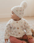 Bitty Blooms Blush Baby Cardigan Sweater