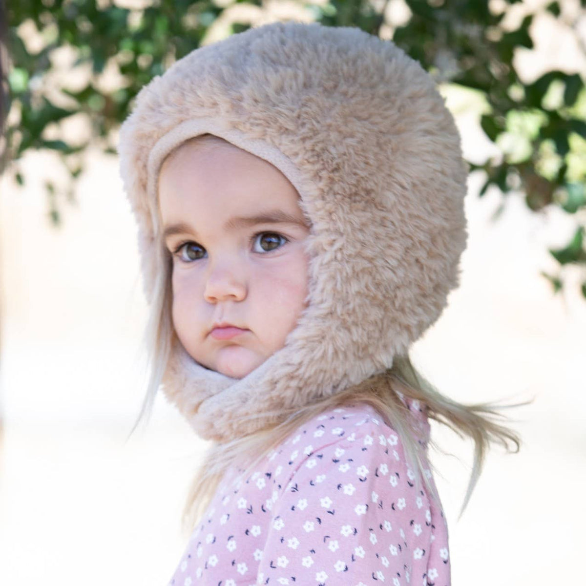 Baby Toddler Soft Knit Earflap Hat with Chin Strap