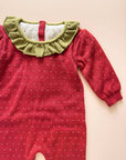 Sweater Knit Romper Strawberry