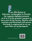 Alphabet Legends Cars Book, back cover