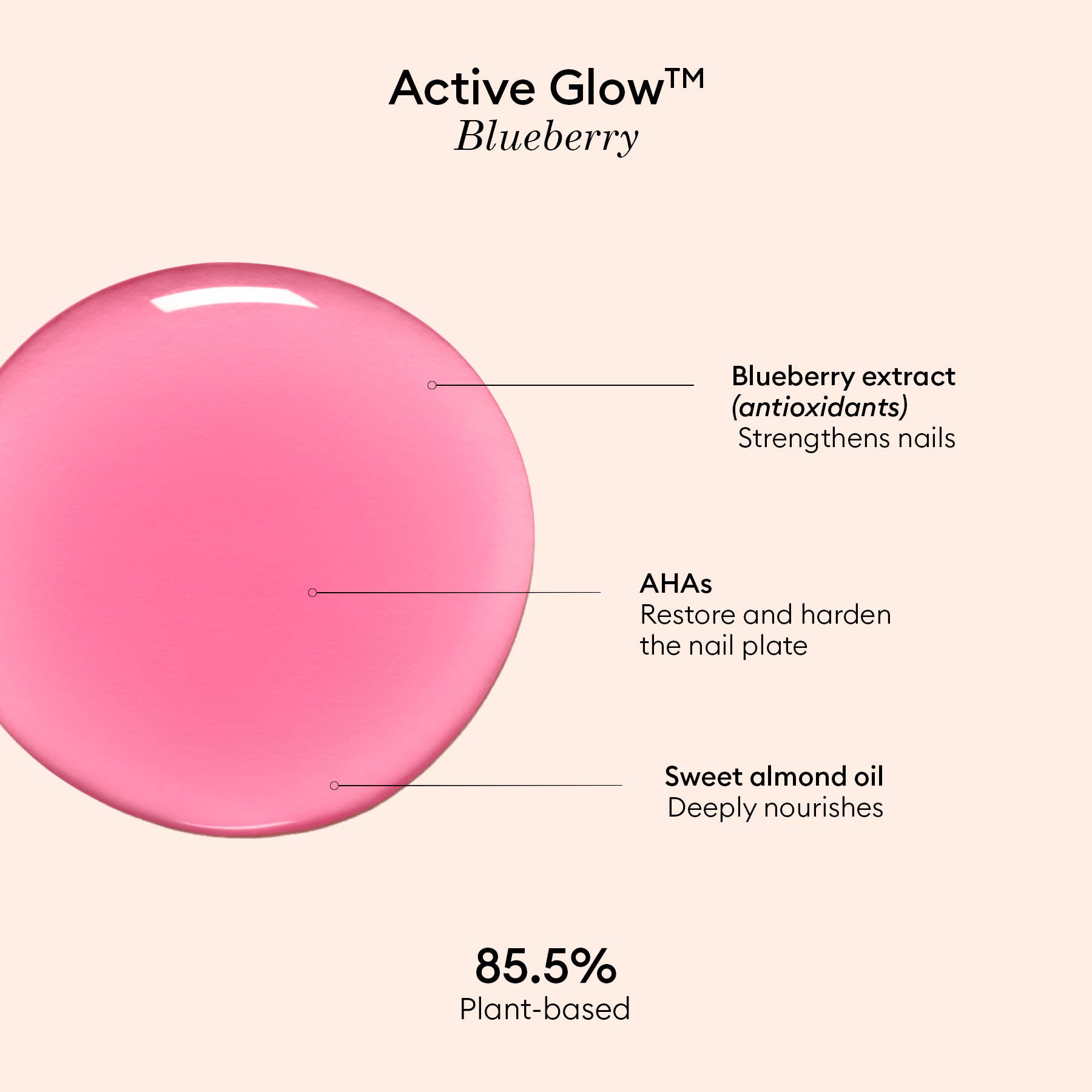 Vernis à Ongles - Active™ Glow Care Polish: Blueberry