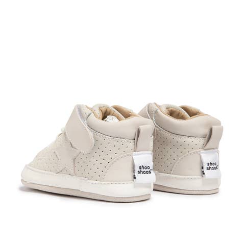 Baby Hightop Leather Sneakers - Cream
