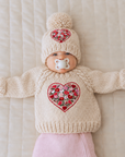 Bright Embroidered Heart Sweater for Baby & Kids