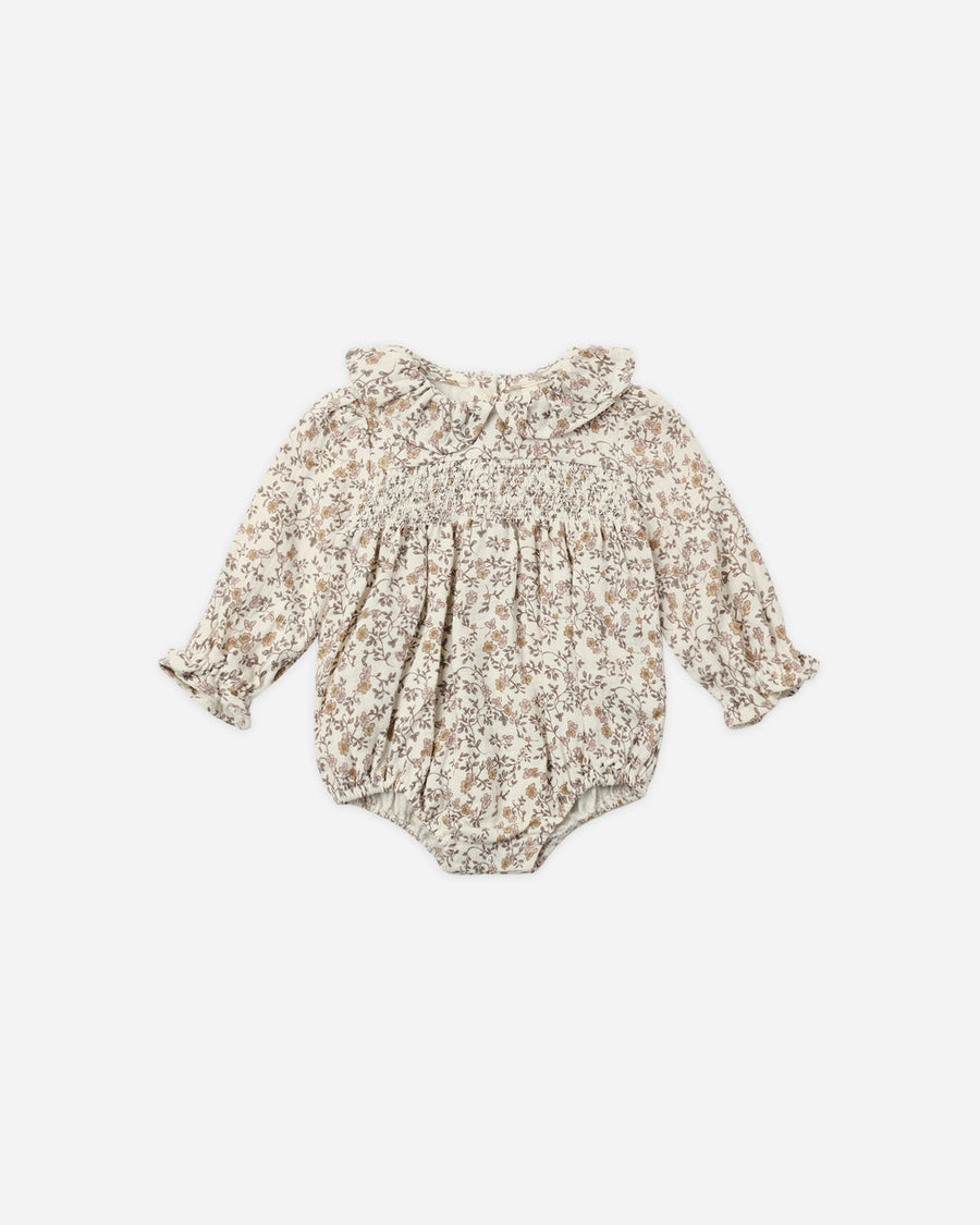 Quincy Mae Callie Romper in Posy
