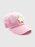 Glitter Gold Terry Star Patch Hat - Light Pink, Toddler (1Y-4Y)