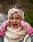 Classic Knit Winter Mittens for Kids